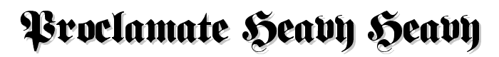 Proclamate Heavy Heavy font